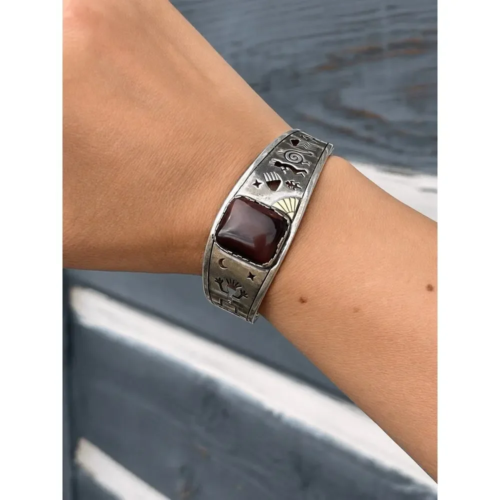 Roderick Tenorio RMT Relios Sterling 14K Gold Catseye Storyteller Cuff 30g